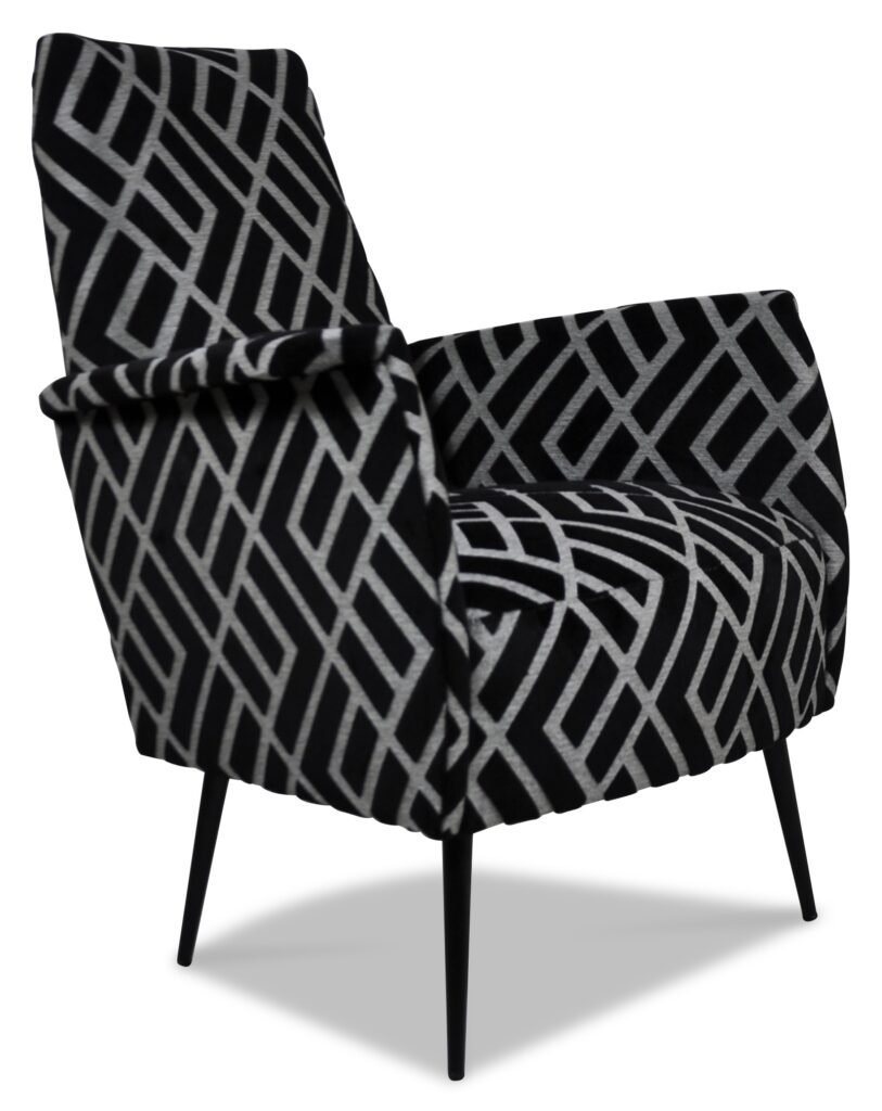 VIANNEY pied black tissu losange noir