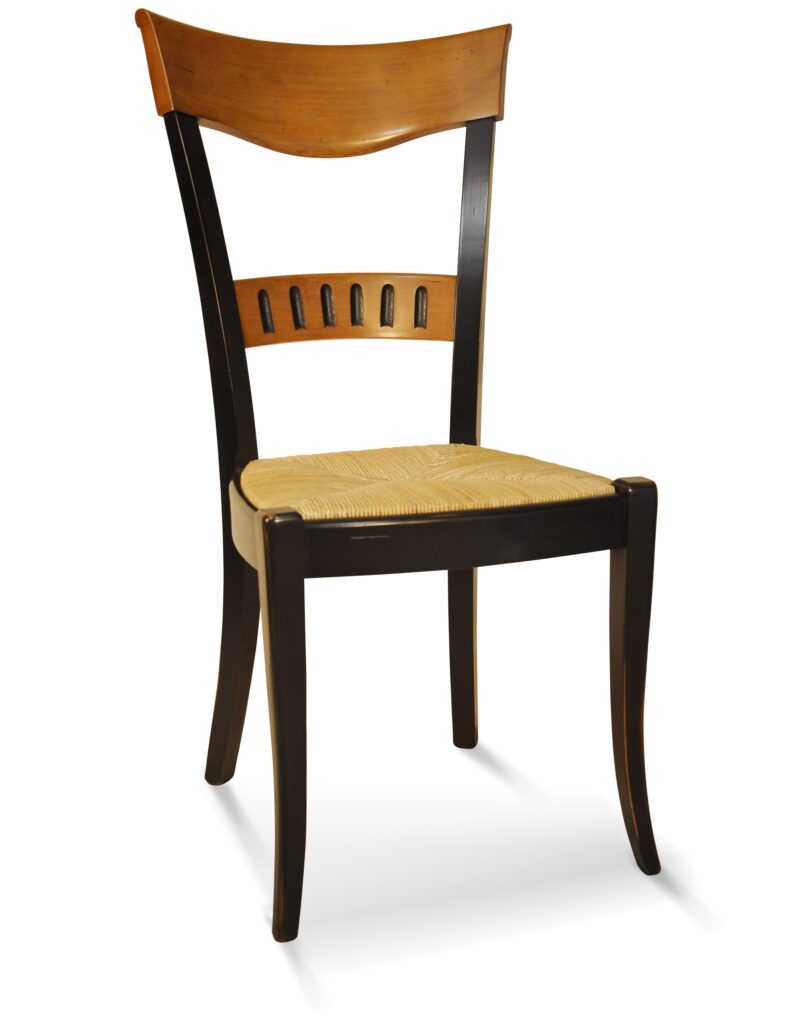 118 assise paille bicolore merisier et noir