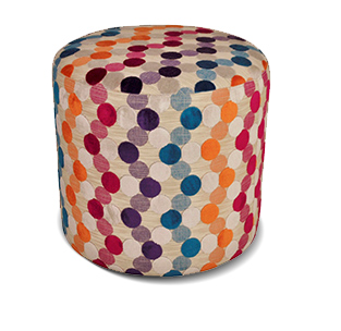 POUF rond sans pied tissu nevada