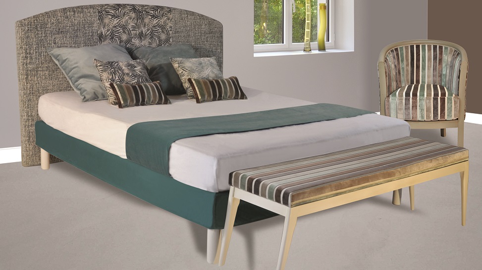 AGATHE avec double raccord 180cm tissu client