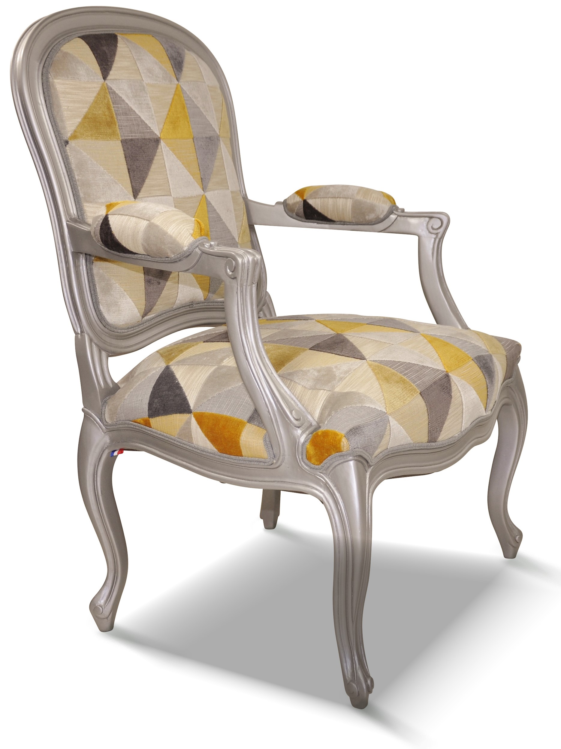 THÉO laque alu tissu floride jaune