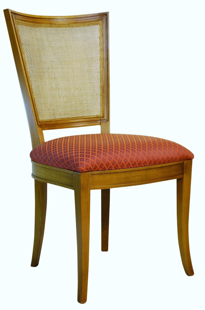 TRIANON canné teinte bh patiné tissu mercurey