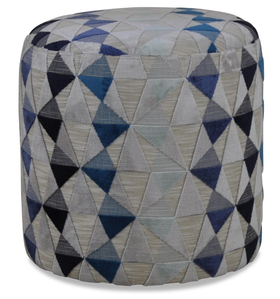 POUF ROND sans pied entièrement tapisse tissu orlando